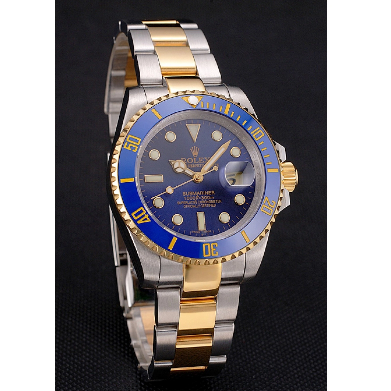Good Copy Rolex Watches Gold And Swiss Bracelet Submariner Bezel Steel Two Tone Blue Rolex Dial 0527